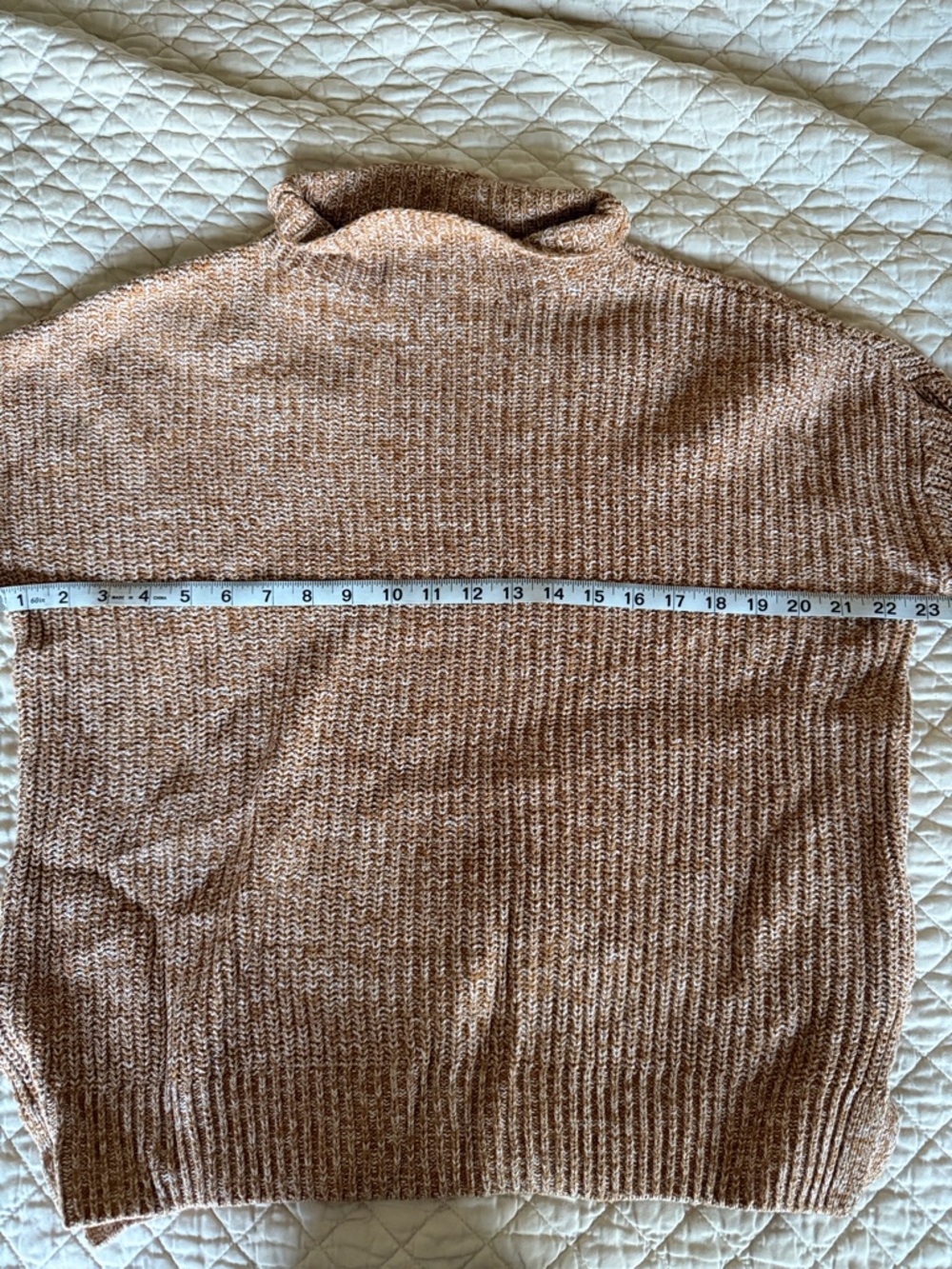 cupcakes & cashmere Brown Marled Cowl Mock Neck Sweater - Picture 6 of 7